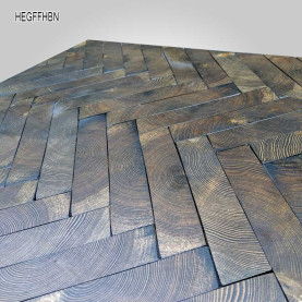 End grain - Herringbone end grain flooring fitting hand bevelled natural #CraftedForLife