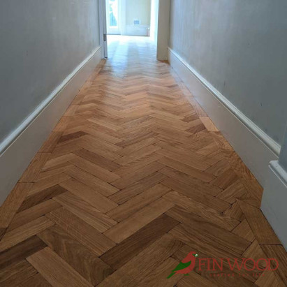 Parquet Herringbone wood flooring with border by Fin Wood Ltd London #CraftedForLife #CraftedForLife