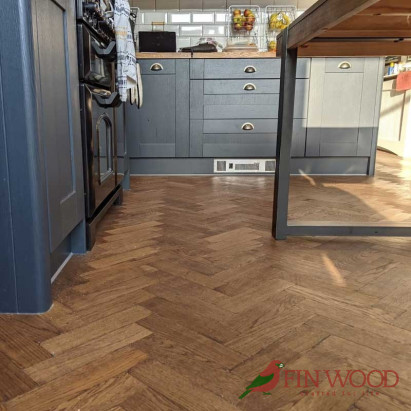 Herringbone parquet flooring by Fin Wood Ltd. London #CraftedForLife #CraftedForLife