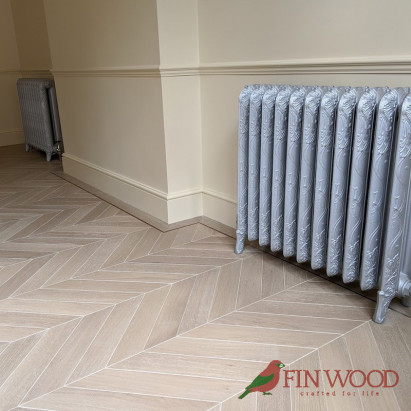 Oak Chevron Natural Lacquered Silver White 15x90x450mm #CraftedForLife #CraftedForLife