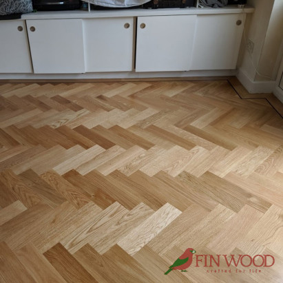 Oak Herringbone Premier Unsealed Natural 19x100x400mm #CraftedForLife #CraftedForLife