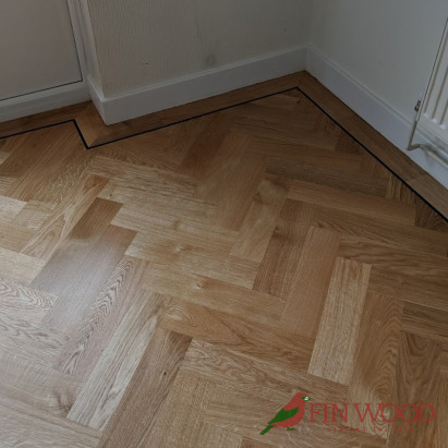 Oak Herringbone Premier Unsealed Natural 19x100x400mm #CraftedForLife #CraftedForLife