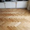 Oak Herringbone Premier Unsealed Natural 20x100x400mm #CraftedForLife