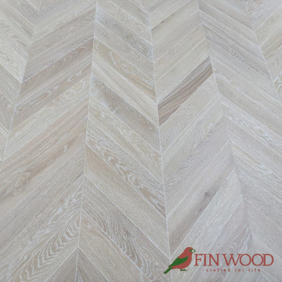 Oak Chevron Natural Lacquered Silver White 15x90x450mm #CraftedForLife #CraftedForLife