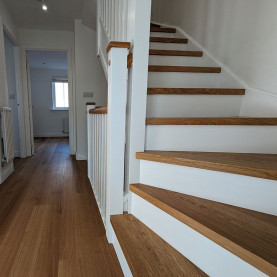 Stair Cladding - Modern look with painted risers #CraftedForLife