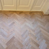 Herringbone flooring with border and tramline #CraftedForLife