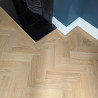 Oak Herringbone Natural Lacquered Coastal Grey 15x100x400mm #CraftedForLife