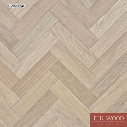 Oak Herringbone Natural Lacquered White Mist 15x70x280mm #CraftedForLife
