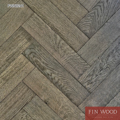 Oak Herringbone Natural Lacquered Smoky Mountain 15x100x400mm #CraftedForLife