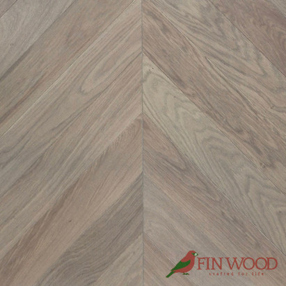 Oak Chevron Natural Lacquered Coastal Grey 15x90x450mm #CraftedForLife