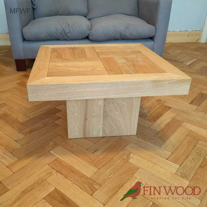 Cofee table from oak engineered parquet nad natural oak wood #CraftedForLife