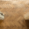 Parquet Herringbone wood flooring with border #CraftedForLife