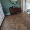 Herringbone flooring with border and tramline #CraftedForLife