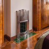 Herringbone flooring with border and tramline #CraftedForLife