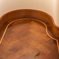 Parquet herringbone with curved borders #CraftedForLife
