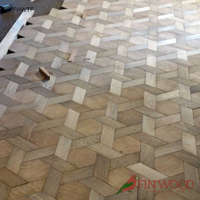 Fitting Hexagon Wood Tiles floors - hexagon parquet floor #CraftedForLife