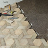 Fitting Hexagon Wood Tiles floors - hexagon parquet floor #CraftedForLife