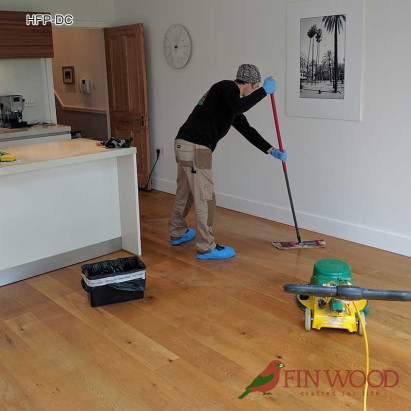 Hardwood Floor Professional Deep Cleaning - Scrubbing #CraftedForLife