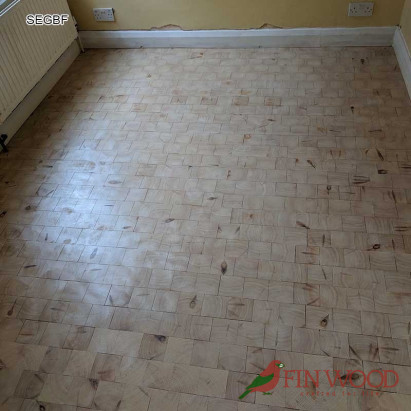 Square blocks end grain flooring #CraftedForLife