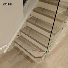 Stair Cladding - Modern look with painted risers by Fin Wood Ltd. London #CraftedForLife #CraftedForLife