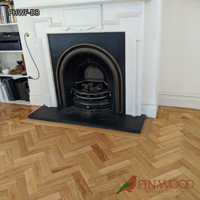 Parquet Herringbone wood flooring with double border by Fin Wood Ltd London #CraftedForLife #CraftedForLife