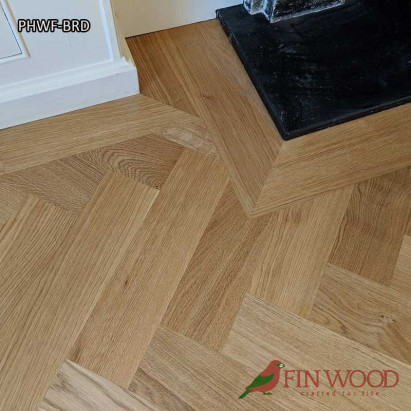 Parquet Herringbone wood flooring with border by Fin Wood Ltd London #CraftedForLife #CraftedForLife