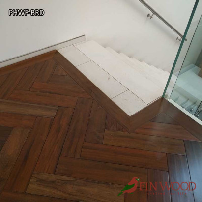 Parquet Herringbone wood flooring with border by Fin Wood Ltd London #CraftedForLife #CraftedForLife