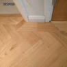 Parquet Herringbone wood flooring with border by Fin Wood Ltd London #CraftedForLife #CraftedForLife