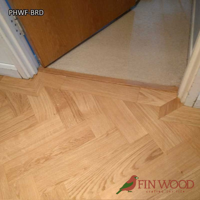 Parquet Herringbone wood flooring with border by Fin Wood Ltd London #CraftedForLife #CraftedForLife