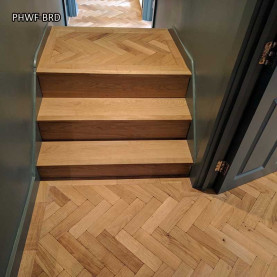 Parquet Herringbone wood flooring with border by Fin Wood Ltd London #CraftedForLife #CraftedForLife
