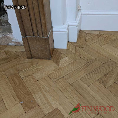 Parquet Herringbone wood flooring with border by Fin Wood Ltd London #CraftedForLife #CraftedForLife
