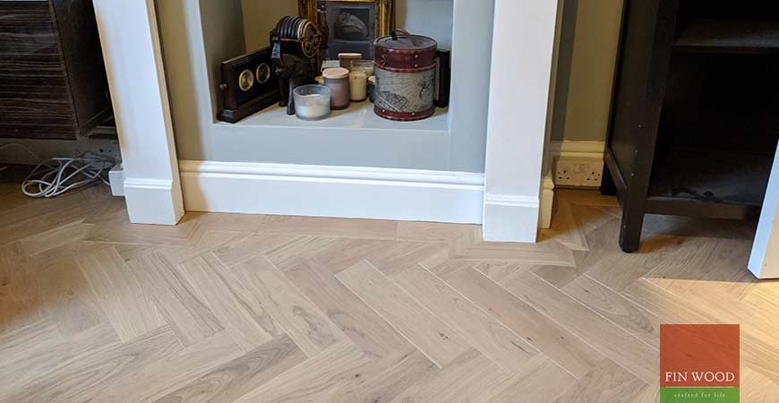 Elegant herringbone parquet and  much needed stability to a bouncing floor in Richmond TW9 #CraftedForLife