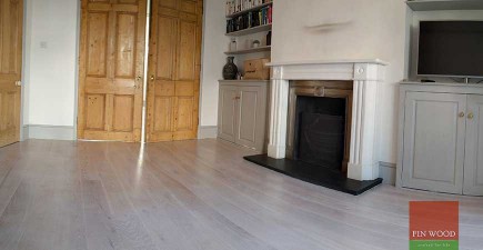 Oak Engineered Boards Installation, custom finished with white oil SW19 Southfields, London #CraftedForLife